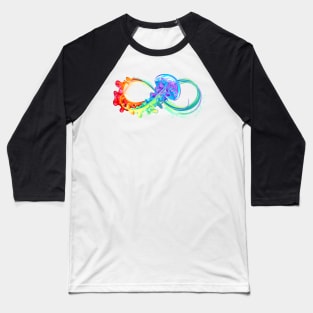 Infinity with Rainbow Jellyfish Baseball T-Shirt